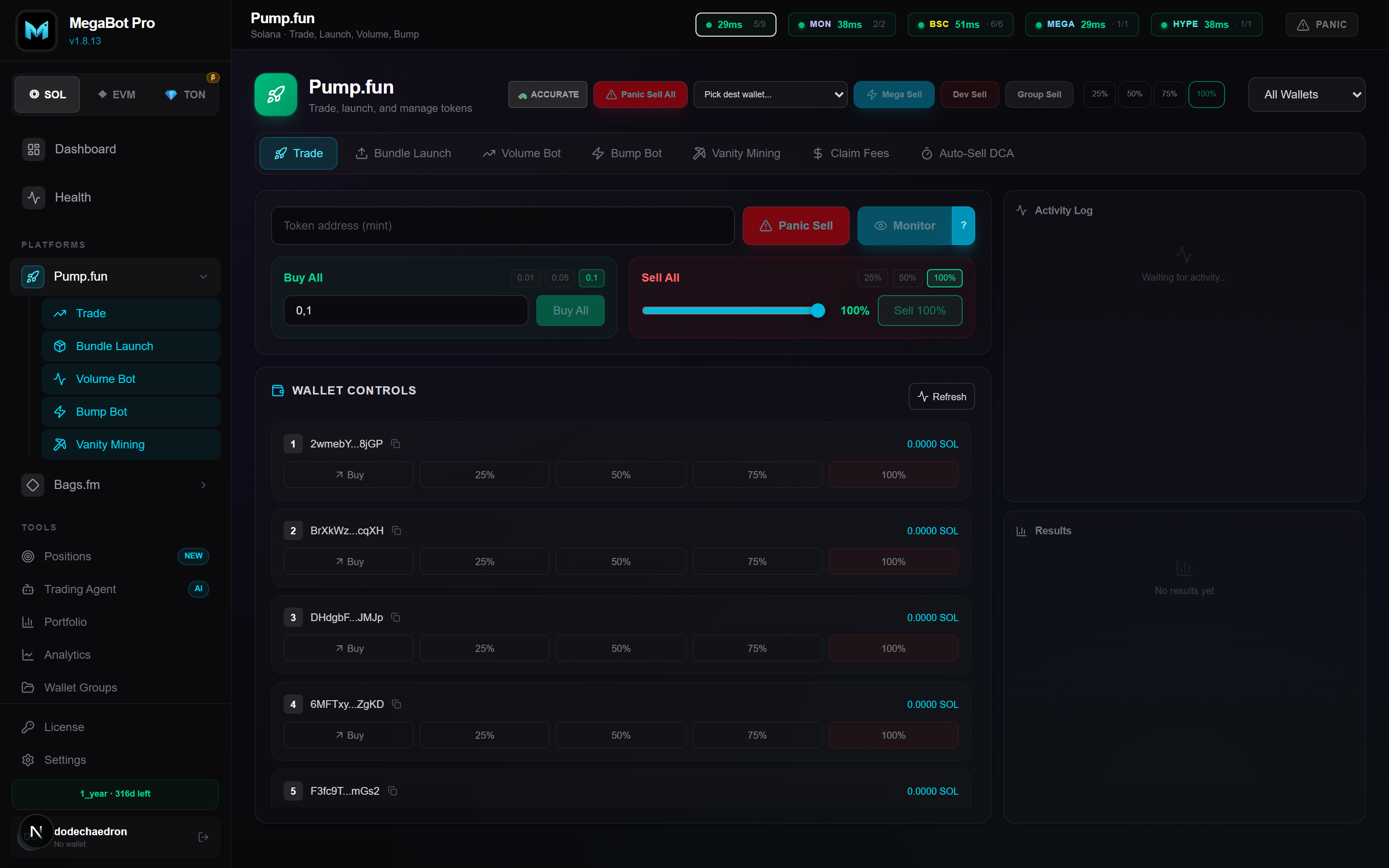 Solana Pump.fun trading